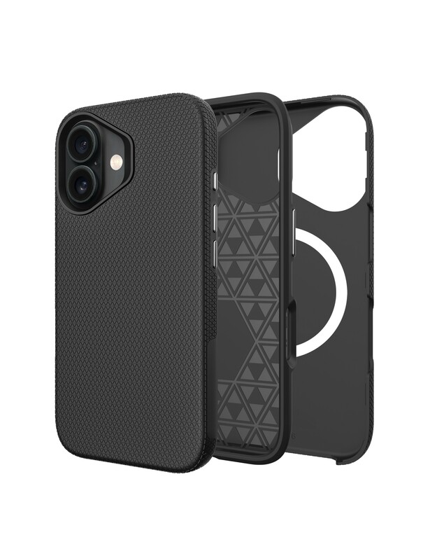 Dėklas Perfectionists Triangle Mag Case Apple iPhone 15 juodas