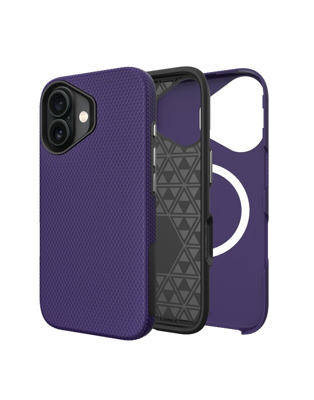 Dėklas Perfectionists Triangle Mag Case Apple iPhone 15 violetinis
