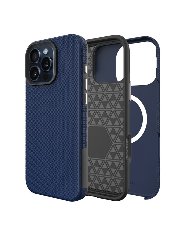 Dėklas Perfectionists Triangle Mag Case Apple iPhone 17 Pro Max tamsiai mėlynas