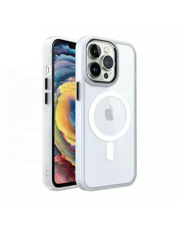 Dėklas Premium Mag Cover Apple iPhone 15 Plus baltas