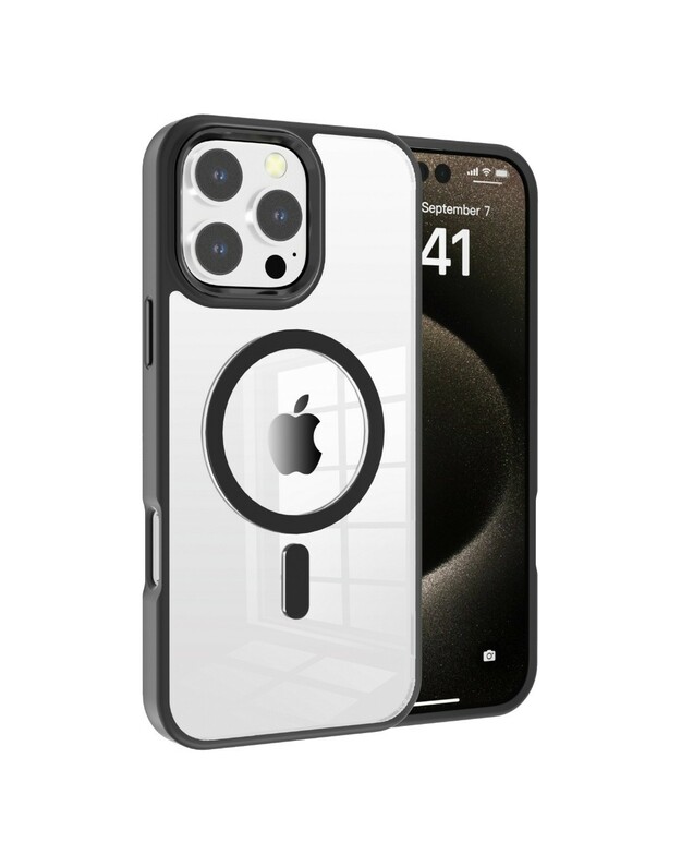 Dėklas Premium Mag Cover Apple iPhone 15 Plus juodas