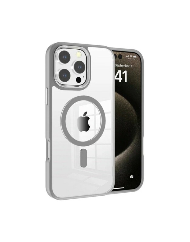 Dėklas Premium Mag Cover Apple iPhone 15 Plus pilkas