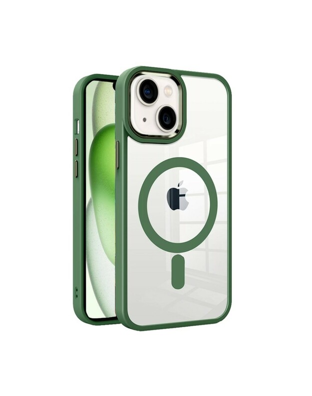 Dėklas Premium Mag Cover Apple iPhone 15 Plus žalias