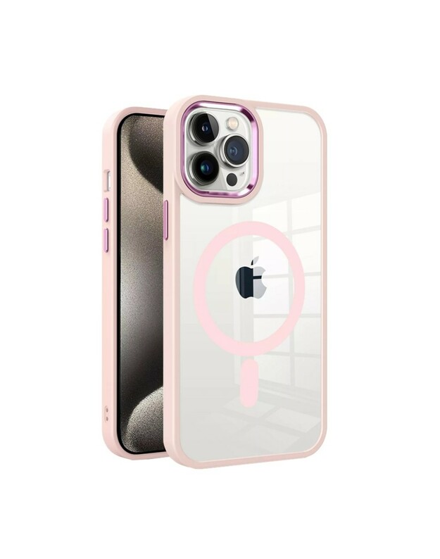 Dėklas Premium Mag Cover Apple iPhone 15 Pro Max rožinis