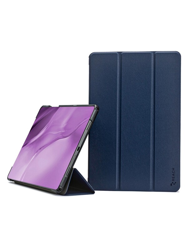 Dėklas Reach Smart Leather Apple iPad Air 4/5/6/7/M4 2020/2022/2024/2025/2026 10.9/11 tamsiai mėlynas