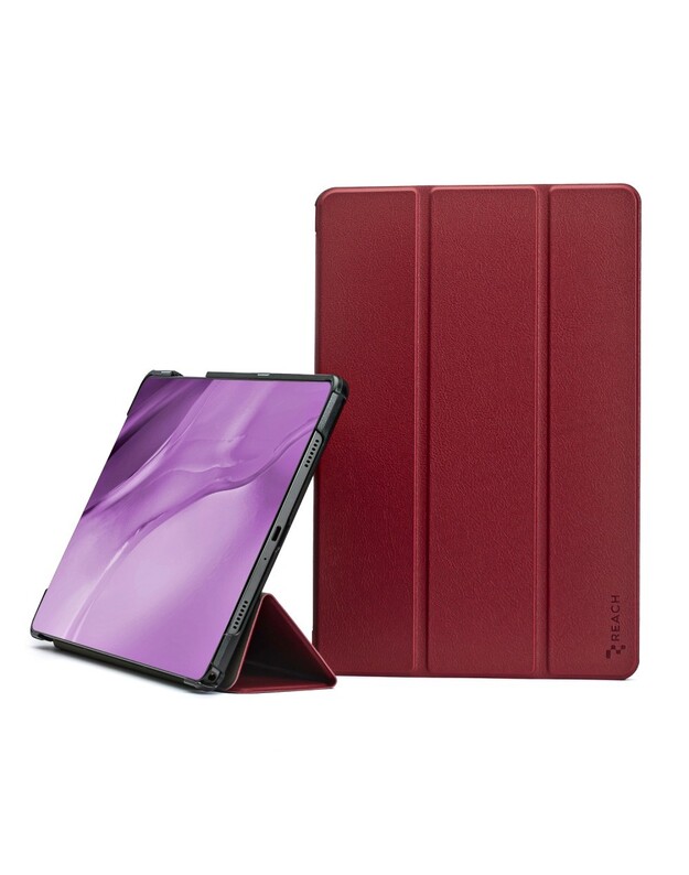 Dėklas Reach Smart Leather Lenovo Tab 10.1 TB311 tamsiai raudonas
