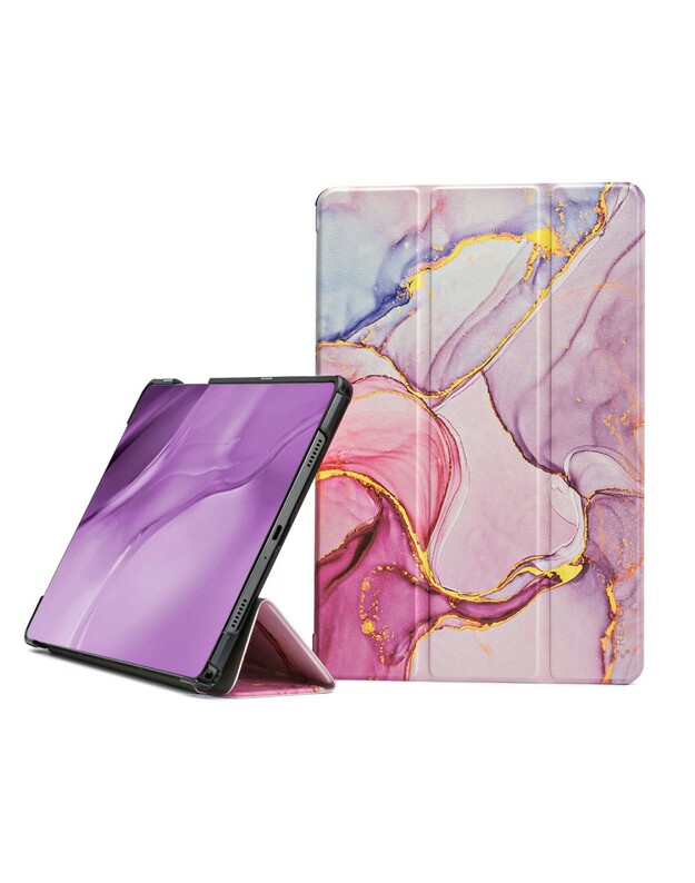 Dėklas Reach Smart Leather Samsung X210/X215/X216 Tab A9 Plus 11.0/X230/X235/X236 Tab A11 Plus 11.0 marble