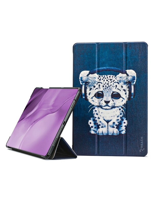 Dėklas Reach Smart Leather Samsung X210/X215/X216 Tab A9 Plus 11.0/X230/X235/X236 Tab A11 Plus 11.0 sad cat