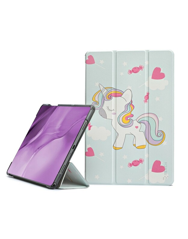 Dėklas Reach Smart Leather Samsung X210/X215/X216 Tab A9 Plus 11.0/X230/X235/X236 Tab A11 Plus 11.0 unicorn