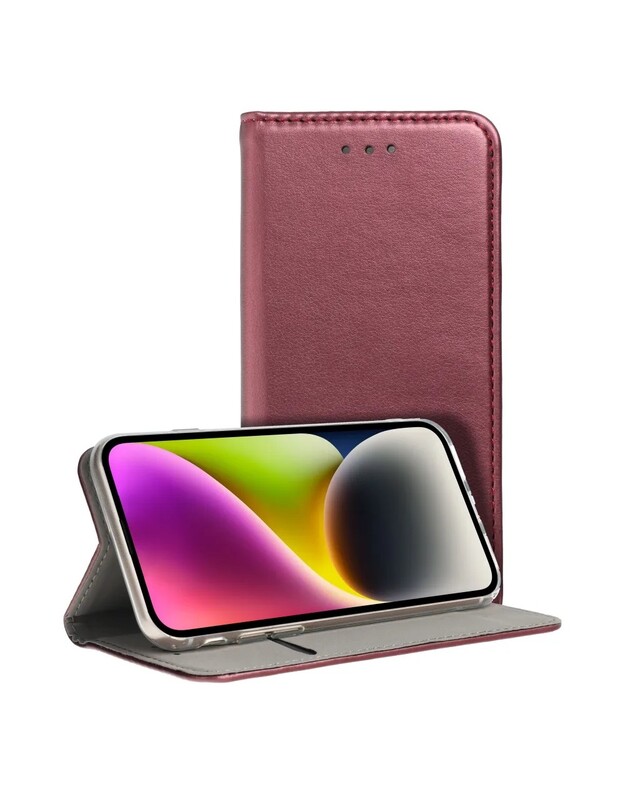 Dėklas Smart Magnetic Samsung A266 A26 5G tamsiai raudonas