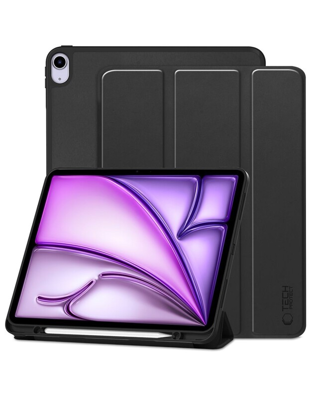 Dėklas Tech-Protect SmartCase Pen Holder Apple iPad Air 13 M2/M3/M4 2024/2025/2026 juodas