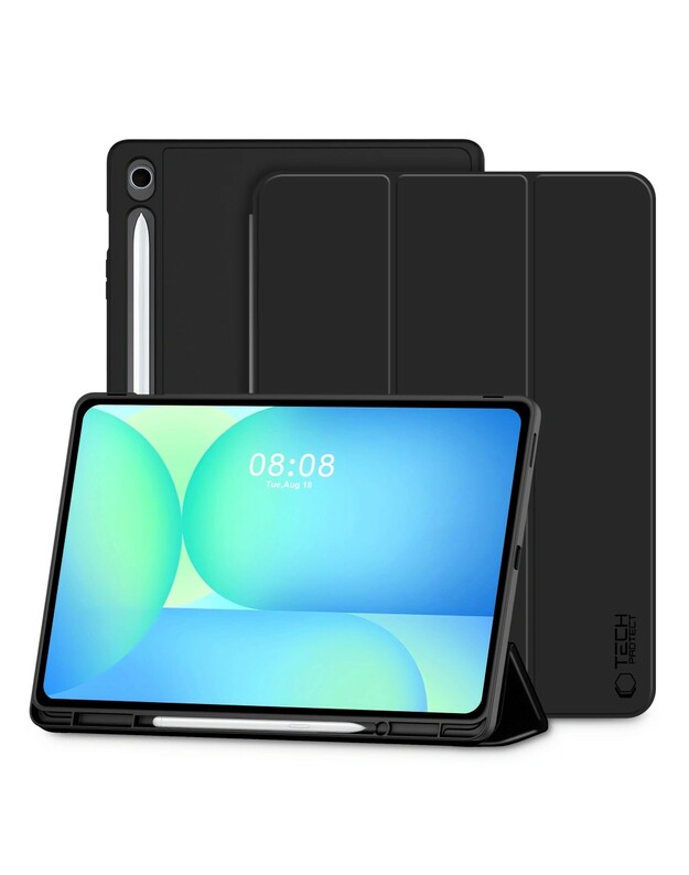 Dėklas Tech-Protect SmartCase Pen Holder Samsung X620/X626 Tab S10 FE Plus juodas