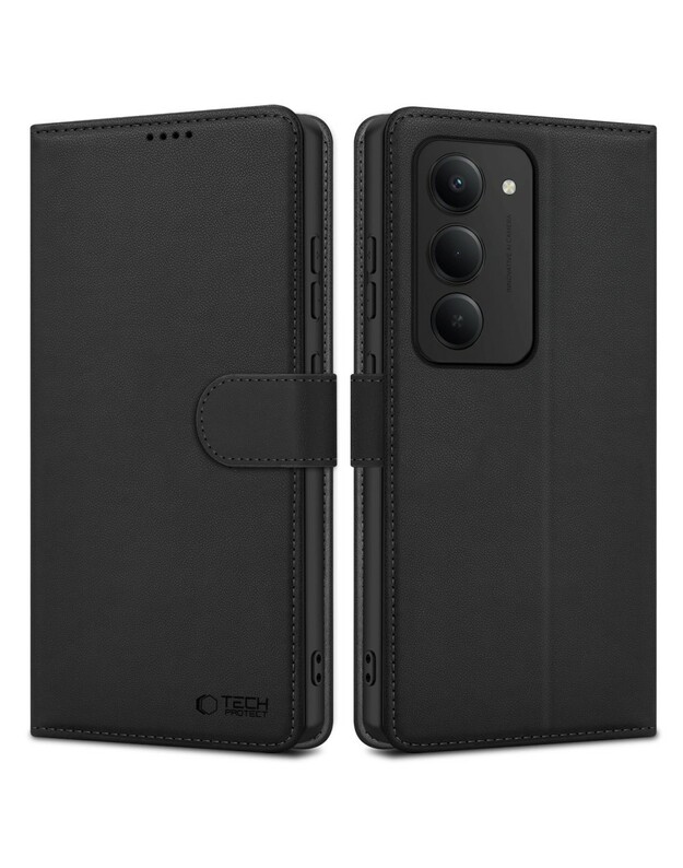 Dėklas Tech-Protect Wallet Xiaomi Redmi 15 4G/Redmi 15 5G juodas