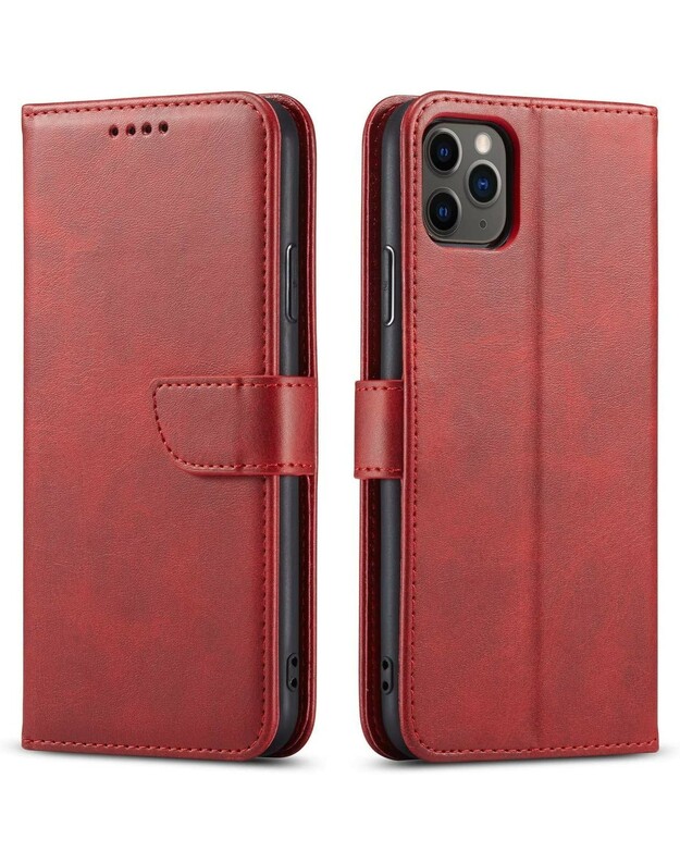Dėklas Wallet Case Xiaomi Redmi Note 14 Pro 5G/Poco X7 raudonas