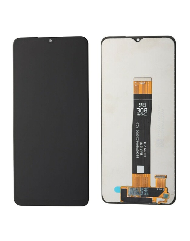 Ekranas Samsung A127 A12s 2021 su lietimui jautriu stikliuku juodas ORG