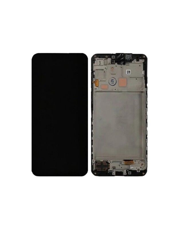 Ekranas Samsung A166 A16 5G su lietimui jautriu stikliuku ir rėmeliu originalus Black (service pack)