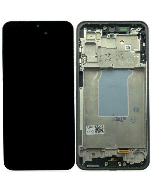 Ekranas Samsung A266 A26 5G su lietimui jautriu stikliuku ir rėmeliu originalus Black (service pack)