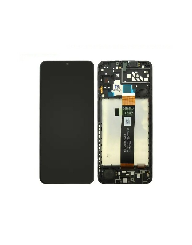 Ekranas Samsung A566 A56 5G su lietimui jautriu stikliuku ir rėmeliu originalus Graphite (service pack)