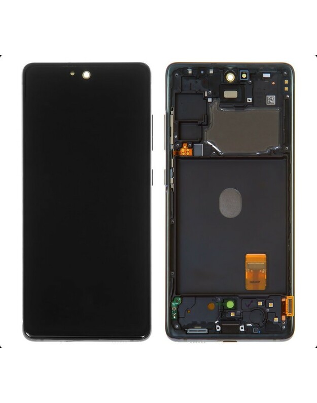 Ekranas Samsung G780 S20 FE su lietimui jautriu stikliuku ir rėmeliu originalus Cloud Navy (service pack)