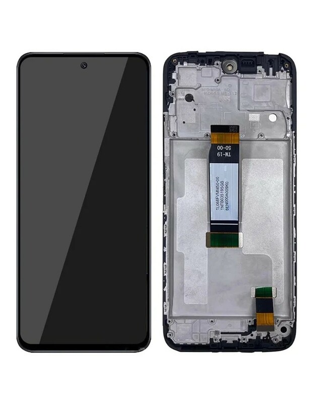 Ekranas Xiaomi Redmi 12 4G/12 5G/Poco M6 Pro 5G su lietimui jautriu stikliuku ir rėmeliu juodas ORG