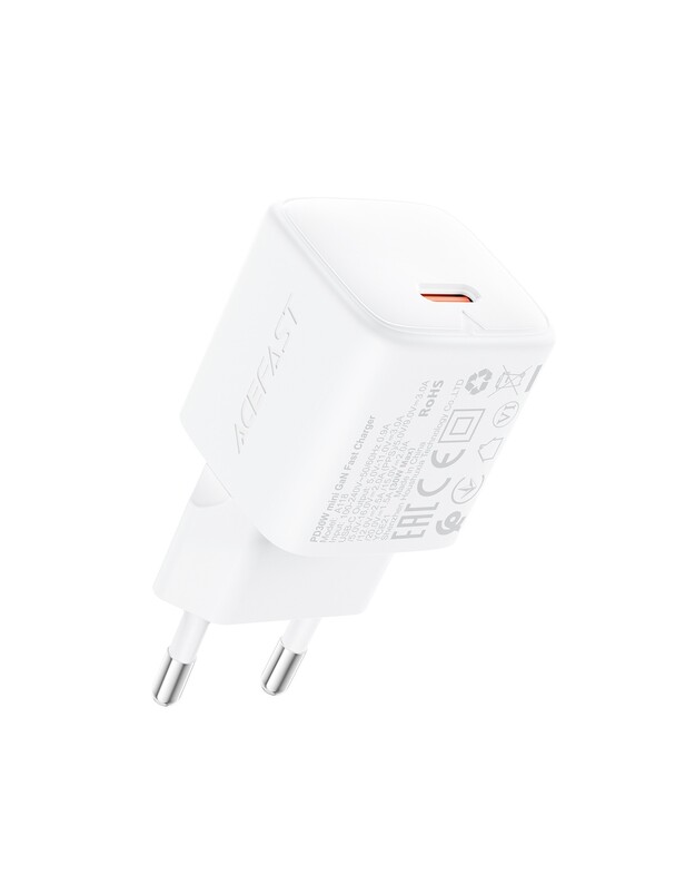 Įkroviklis Acefast A118 30W GaN USB-C baltas