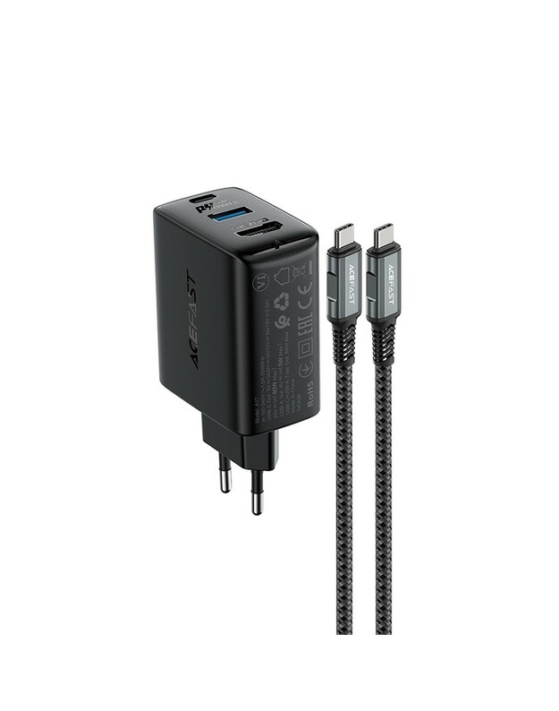 Įkroviklis Acefast A17 65W GaN Multi-function HUB Type-C/USB-A/HDMI juodas