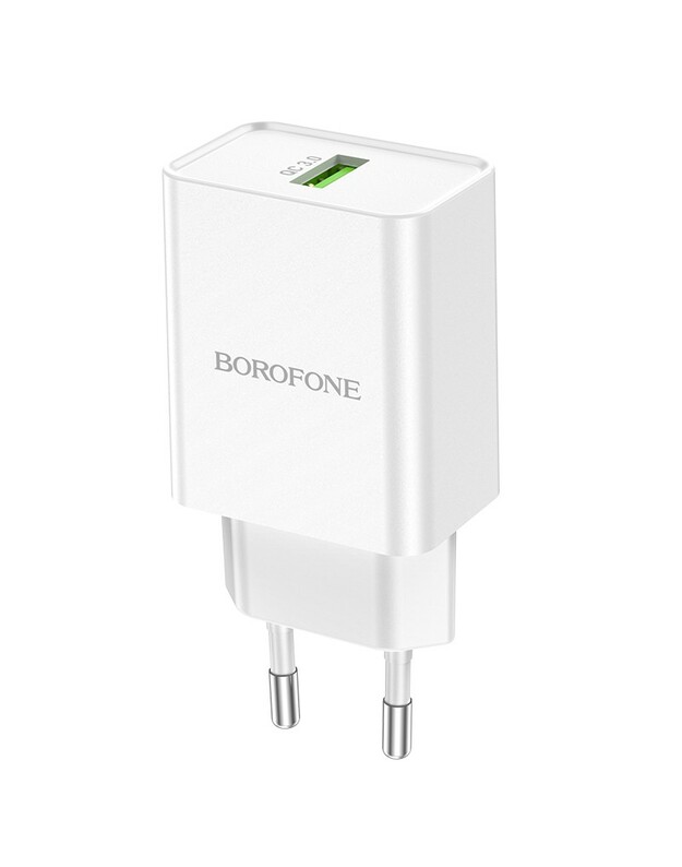 Įkroviklis Borofone BN5 18W USB-A baltas