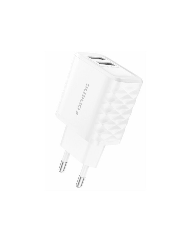 Įkroviklis Foneng EU53 2.4A 2xUSB-A baltas