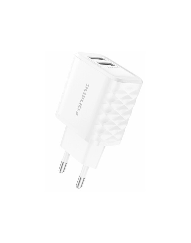 Įkroviklis Foneng EU53 2.4A 2xUSB-A baltas