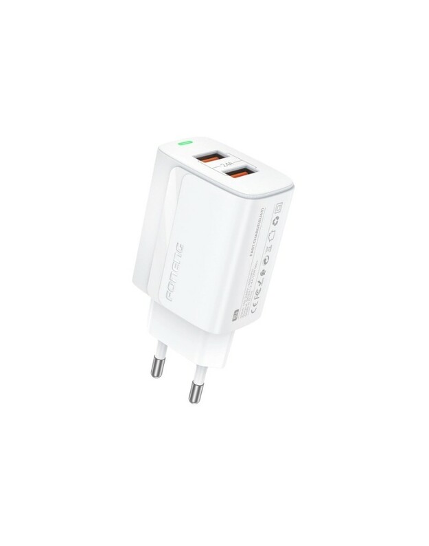 Įkroviklis Foneng EU63 2.4A 2xUSB-A baltas