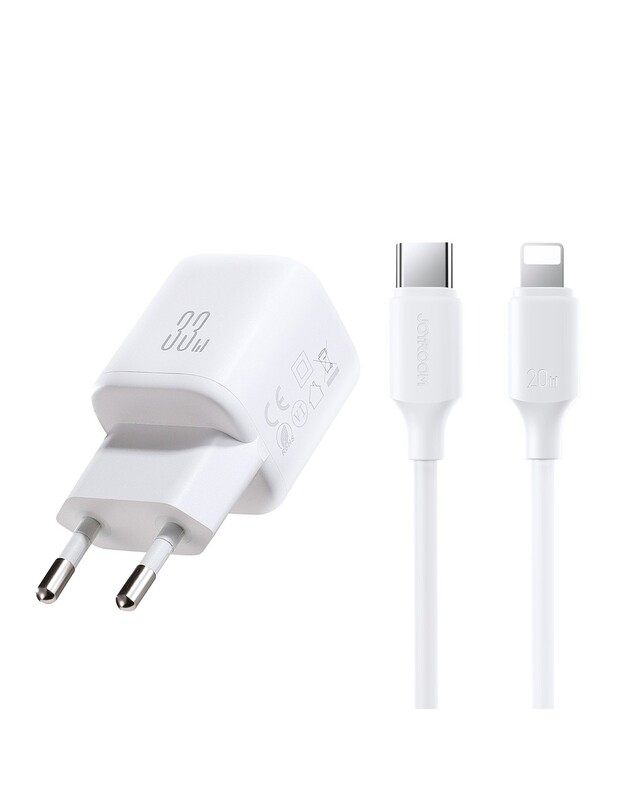 Įkroviklis Joyroom JR-TG7 33W USB-C/USB-A + USB-C to Lightning 30W 1.0m cable baltas
