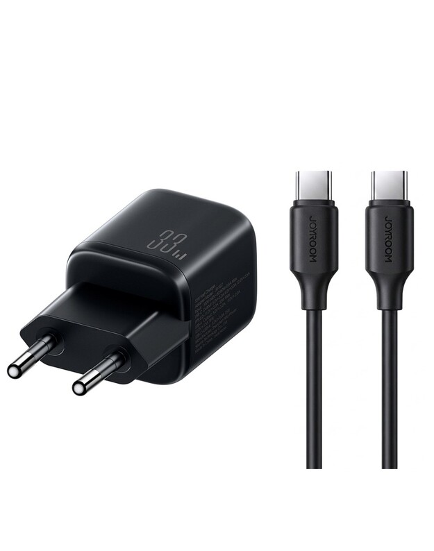 Įkroviklis Joyroom JR-TG7 33W USB-C/USB-A + USB-C to USB-C 60W 1.0m cable juodas