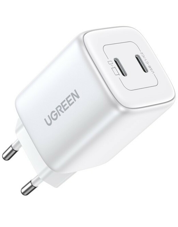 Įkroviklis Ugreen CD294 45W GaN 2xUSB-C baltas