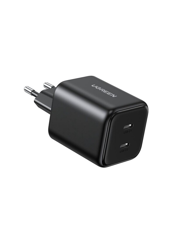 Įkroviklis Ugreen X526 GaN 45W 2xUSB-C juodas (65058)