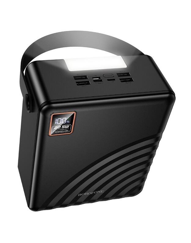 Išorinė baterija Power Bank Borofone BJ85 22.5W+PD20W 100000mAh juoda