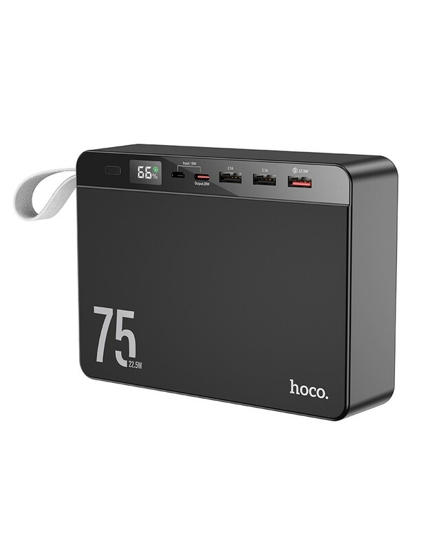 Išorinė baterija Power Bank Hoco J94 Overlord 22.5W 75000mAh juoda