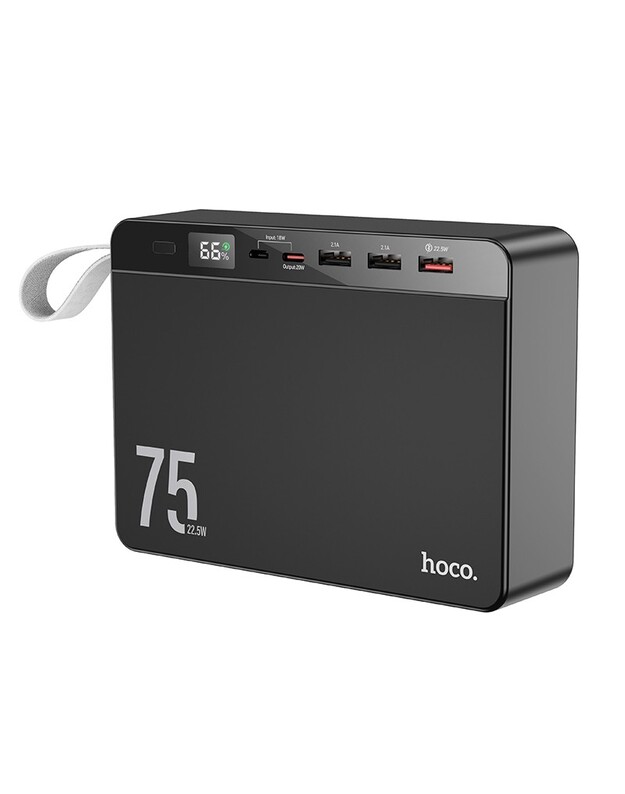 Išorinė baterija Power Bank Hoco J94 Overlord 22.5W 75000mAh juoda