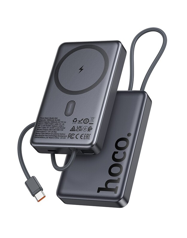 Išorinė baterija Power Bank Hoco Q44 20W MagSafe 10000mAh juoda
