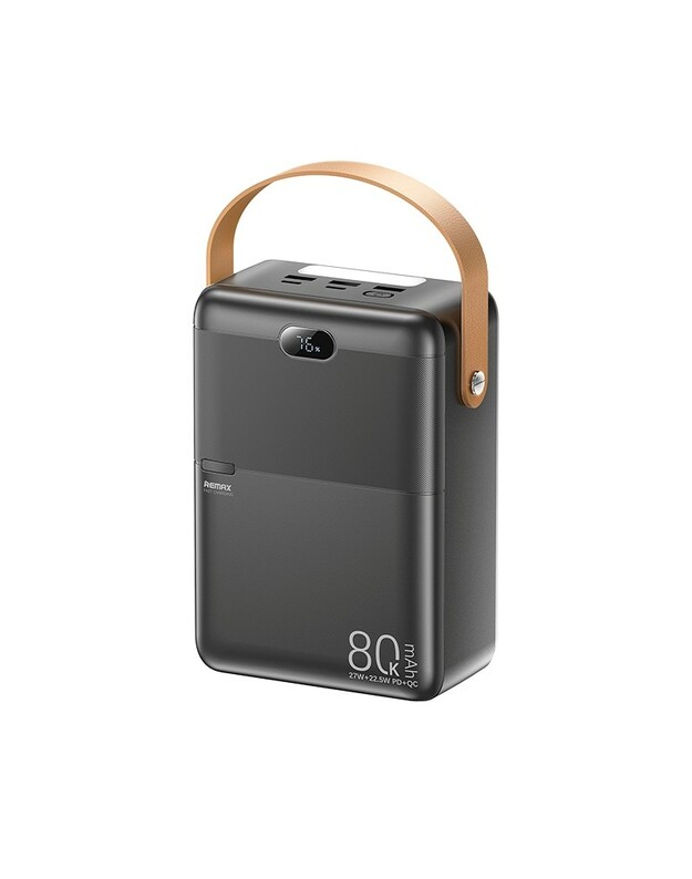 Išorinė baterija Power Bank Remax RPP-118 22.5W 80000mAh juoda
