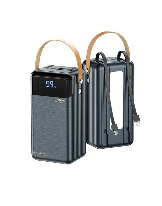Išorinė baterija Power Bank Remax RPP-565 22.5W 60000mAh pilka
