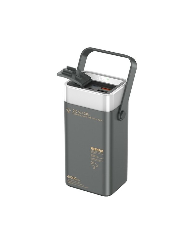 Išorinė baterija Power Bank Remax RPP-596 22.5W 40000mAh pilka