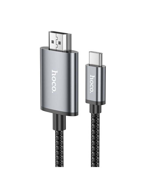 Kabelis Hoco UA27 USB-C to HDMI pilkas