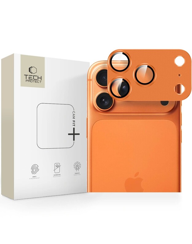 Kameros apsauga Tech-Protect CamFull Fit+ Apple iPhone 17 Pro Cosmic Orange