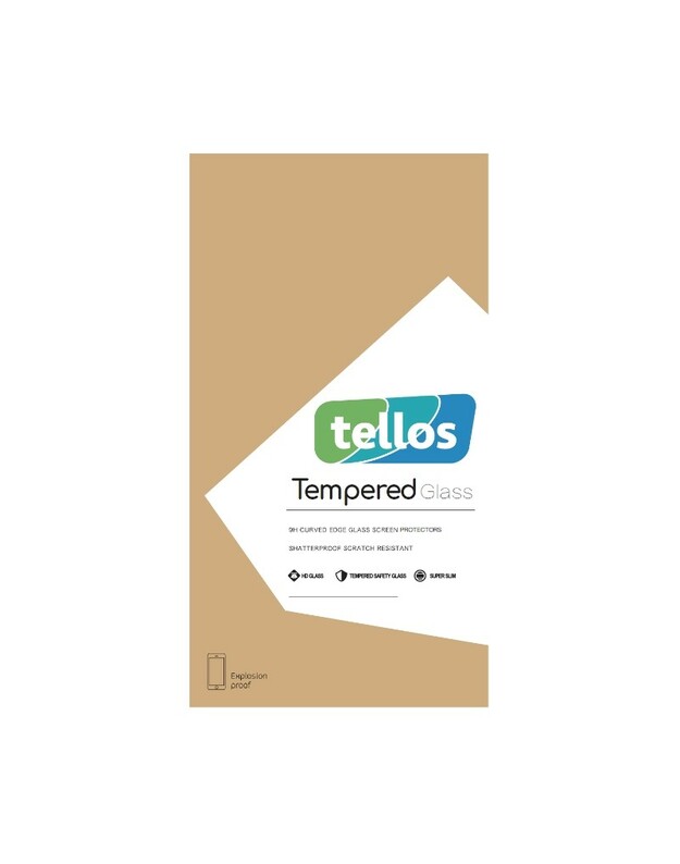 LCD apsauginis stikliukas 2.5D Tellos Apple iPhone 13/13 Pro/14 juodas