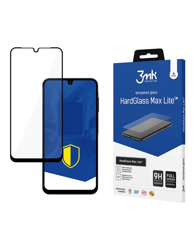 LCD apsauginis stikliukas 3mk Hard Glass Max Lite Samsung A165 A16 4G/A166 A16 5G/A266 A26 5G juodas