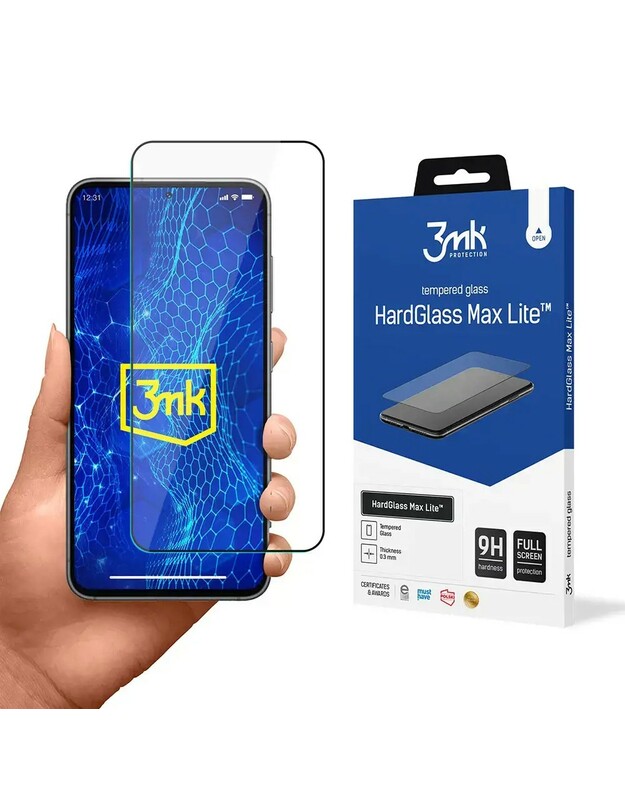 LCD apsauginis stikliukas 3mk Hard Glass Max Lite Samsung S921 S24 juodas