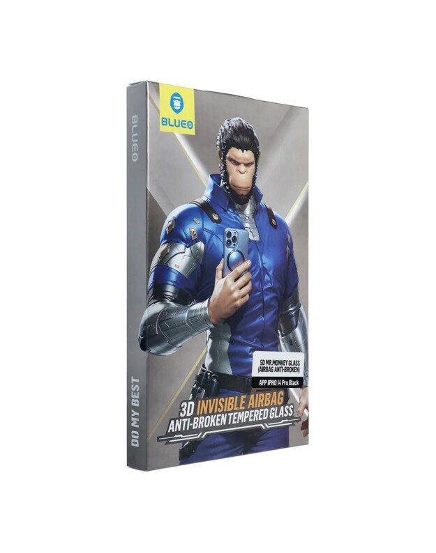 LCD apsauginis stikliukas 5D Mr. Monkey Glass (Airbag Anti-Broken) Apple iPhone 15 Pro juodas