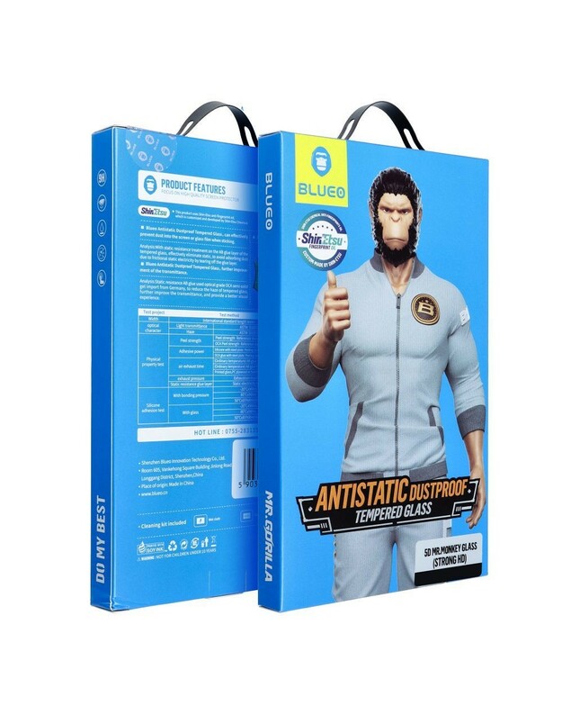 LCD apsauginis stikliukas 5D Mr. Monkey Glass (Strong Lite) Samsung S938 S25 Ultra juodas