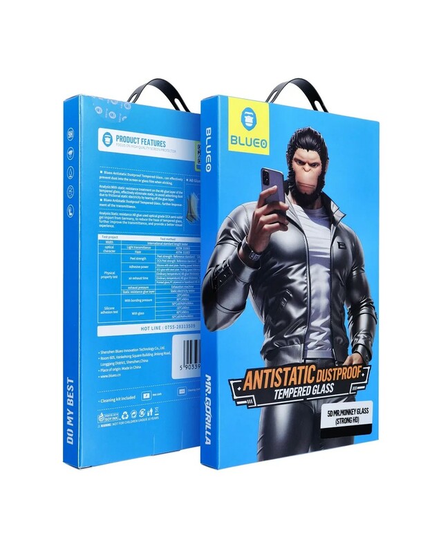 LCD apsauginis stikliukas 5D Mr. Monkey Glass (Strong Lite) Samsung S942 S26 juodas