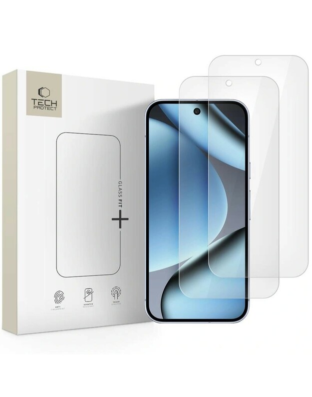 LCD apsauginis stikliukas Tech-Protect Glass Fit+ 2-Pack Google Pixel 9 Pro XL/10 Pro XL